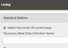 Taxonomy Meta Data Definition Name text field